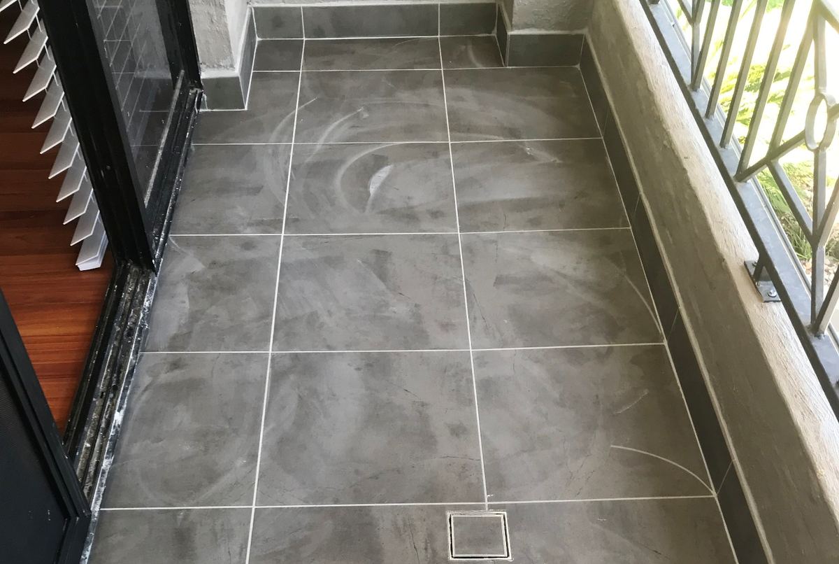 Newly tiled floor